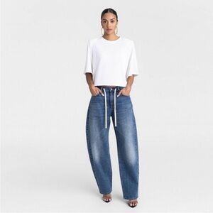 KBB by KAHLANA x Target Lynnox Jean Women’s 12 Mid-Rise Barrel Leg Dark Wash